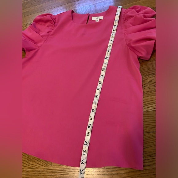 Crewneck short sleeve blouse pink size M - Picture 10 of 11